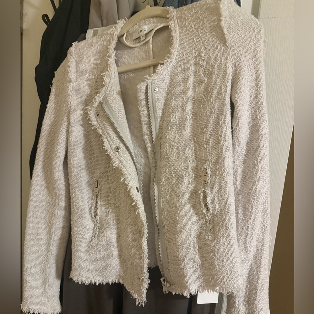 Iro Tweed Jacket 38 Light lavender..-almost cream color
